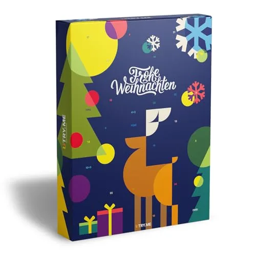 Utry.me XXL Adventskalender 2025 über 100 € Warenwert - EARLY BIRD - Weihnachtskalender für Männer und Frauen, 24 Food- und Lifestyle Produkte, abwechslungsreicher Produktmix & Markenvielfalt (2025)