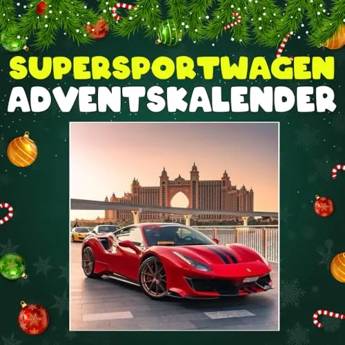 Supersportwagen adventskalnder: Mit 24 Bildern und spannenden Fakten bis Weihnachten