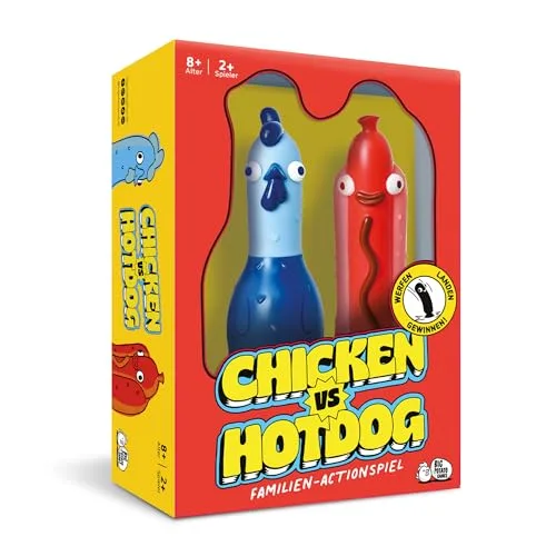 Chicken vs Hotdog – Das ultimative Chaotische Partyspiel | Flipping-Fun Partyspiel für Familien & Spieleabende | Bonusinhalt inklusive!
