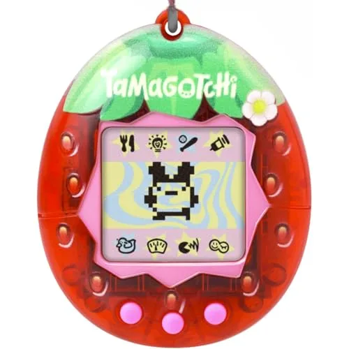 Bandai - Tamagotchi - Original Tamagotchi - Fresh Strawberry - Elektronisches virtuelles Haustier - Interaktives Haustierspielzeug - Erdbeermotiv - Spielzeug für Kinder ab 8 Jahren - 42998