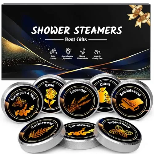 8 Stück Shower Steamers Aromatherapie Kleine Entspannung Geschenke für Männer, Geburtstagsgeschenk Weihnachtsgeschenke für Männer Kleinigkeiten Adventskalender Füllung Wichtelgeschenke Nikolaus