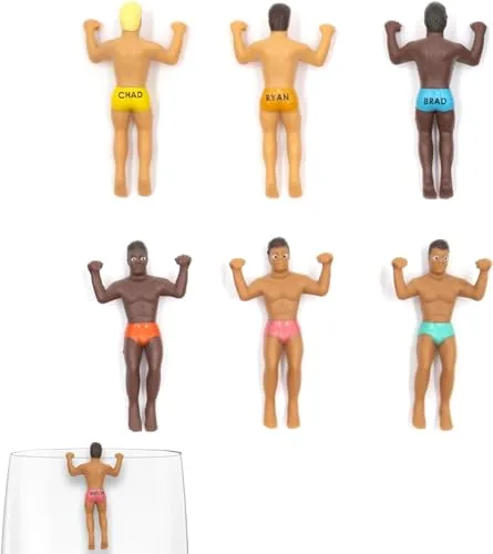 Celebration Nation - Drinking Buddies - Multicolor - Die coolen Glasmarkierer für Trinkgläser | Lustige Party Weinglas Marker | Markierer am Glasrand | Geschenk für Muttertag, Geburtstag, Partys