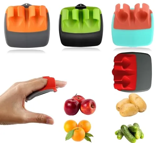 Norhogo 4 Stück Pendelschäler Spargelschäler Gemüseschäler Palm Peeler, Gemüseschäler Rostfrei, Moderner Handschäler, für Obst Kartoffel Karotten Gurke