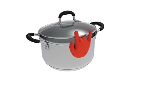 Winkee Rocks Original - Rock Hand Kochlöffelhalter I Rockige Löffelablage aus Silikon I Pfannenwender, Spoon Holder & Topf-Deckelhalter für Deine Küche - alles in einem