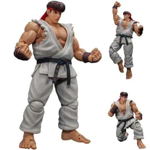 Jilijia Master-Ryu Figur 19 cm Super Action Statue Stehende Pose Bewegliche Gelenke Spiel Charakter Modell mit Zubehör Sammlerstück Desktop Ornamente