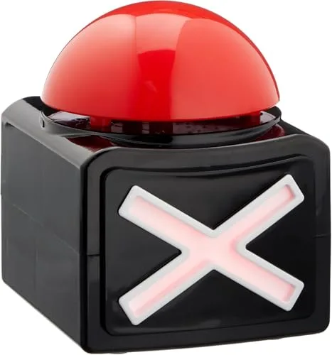 Cepewa Buzzer | für Pause oder Games | mit Sound und Licht | Quizbuzzer | batteriebetrieben