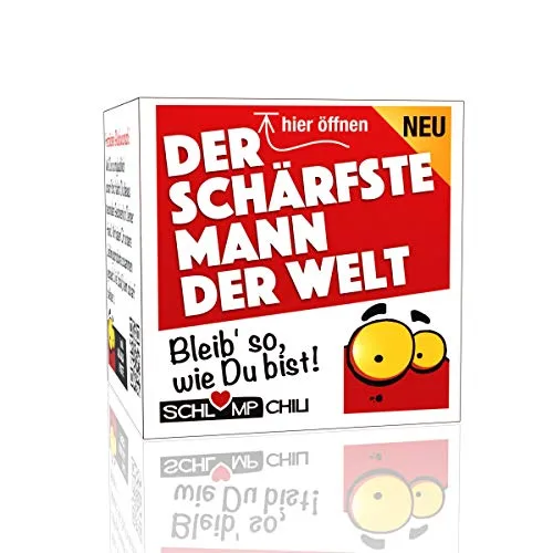 Schlump-Chili Der schärfste Mann der Welt - Ein witziges Geschenk Set für Männer z.B. zum Geburtstag, Herrentag, Weihnachten, Ostern, Valentinstag