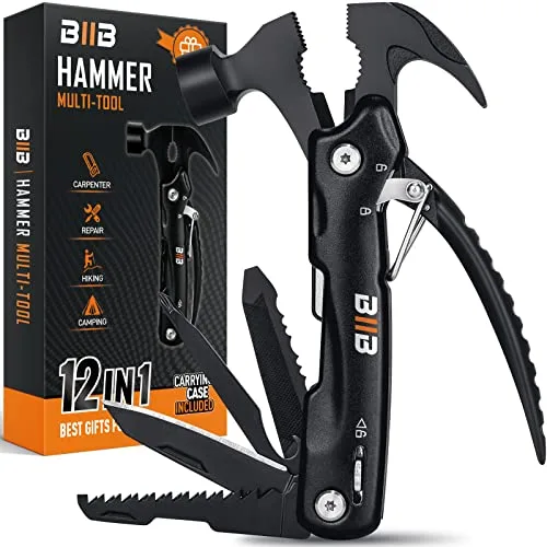 BIIB Geschenke für Männer, 12 in 1 Multitool Gadgets für Papa Geschenk, Adventskalender Füllung Männer, Geburtstagsgeschenk für Ihn Weihnachtsgeschenke, Camping Zubehör Papa Geschenk Weihnachten