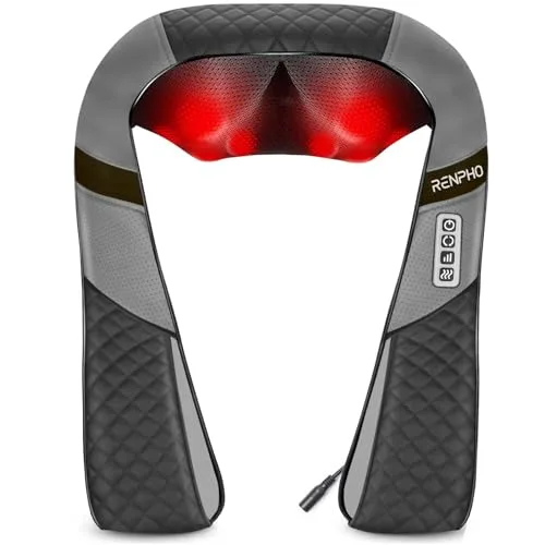 RENPHO Massagegerät, Schulter Nackenmassagegerät mit Wärme, Weihnachtsgeschenke, Rückenmassagegerät mit 3D-Massage von tiefem Gewebe, Nackenmassage mit Tiefknetmassage, Geschenke für Frauen