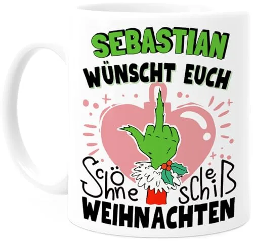 Tassenliebling® Lustige Tasse Weihnachten personalisiert mit Motiv - Weihnachtstasse Wichtelgeschenke lustig für Frauen und Männer