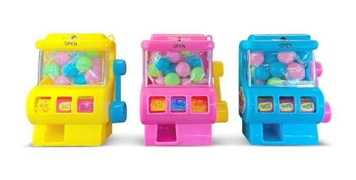 Big Win Candy Machine 3er Pack | Mini-Spielautomat mit süßen Zuckerperlen | Interaktiver Einarmiger Bandit für Kinder | Jackpot-Überraschung & Gewinnspaß | Ideal für Partys, Events & Familienabende