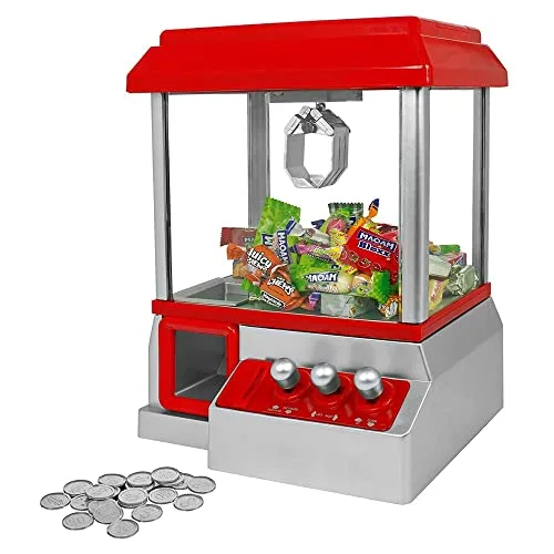 MikaMax Candy Grabber – Süßigkeitenautomat im Mini-Kirmes-Stil, Greifautomat mit Spiel und Ersatzmünzen