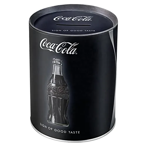 Nostalgic-Art Retro Spardose, 1 l, Coca-Cola – Sign of Good Taste – Geschenk-Idee für Coke-Fans, Original Lizenzprodukt (OLP), Sparschwein aus Metall, Vintage Blech-Sparbüchse