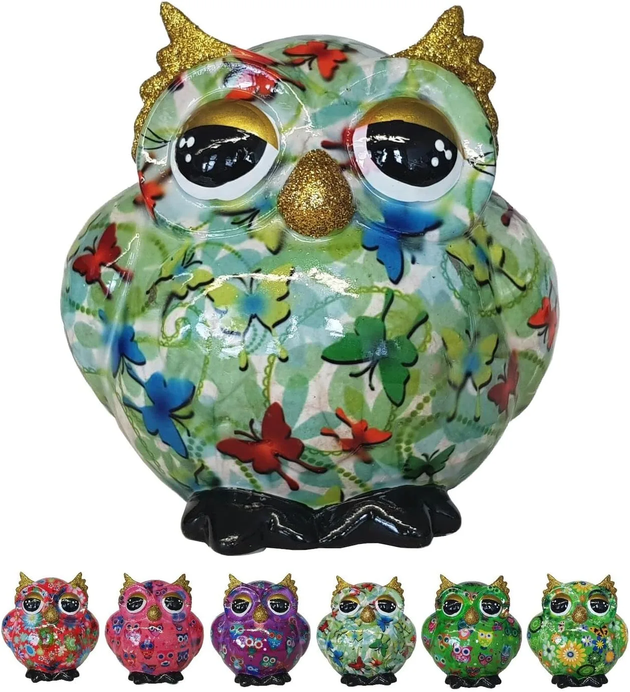 netproshop Spardose Eule aus Keramik Pomme Pidou, Auswahl:Eule/Gruen/Schmetterlinge