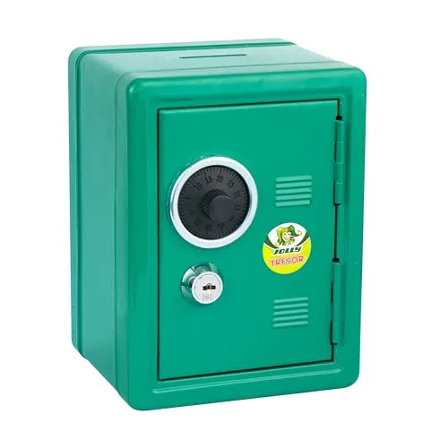 Jolly Tresor | Spardose | mit Schlüssel verschliesbar | Münzeinwurf | grün