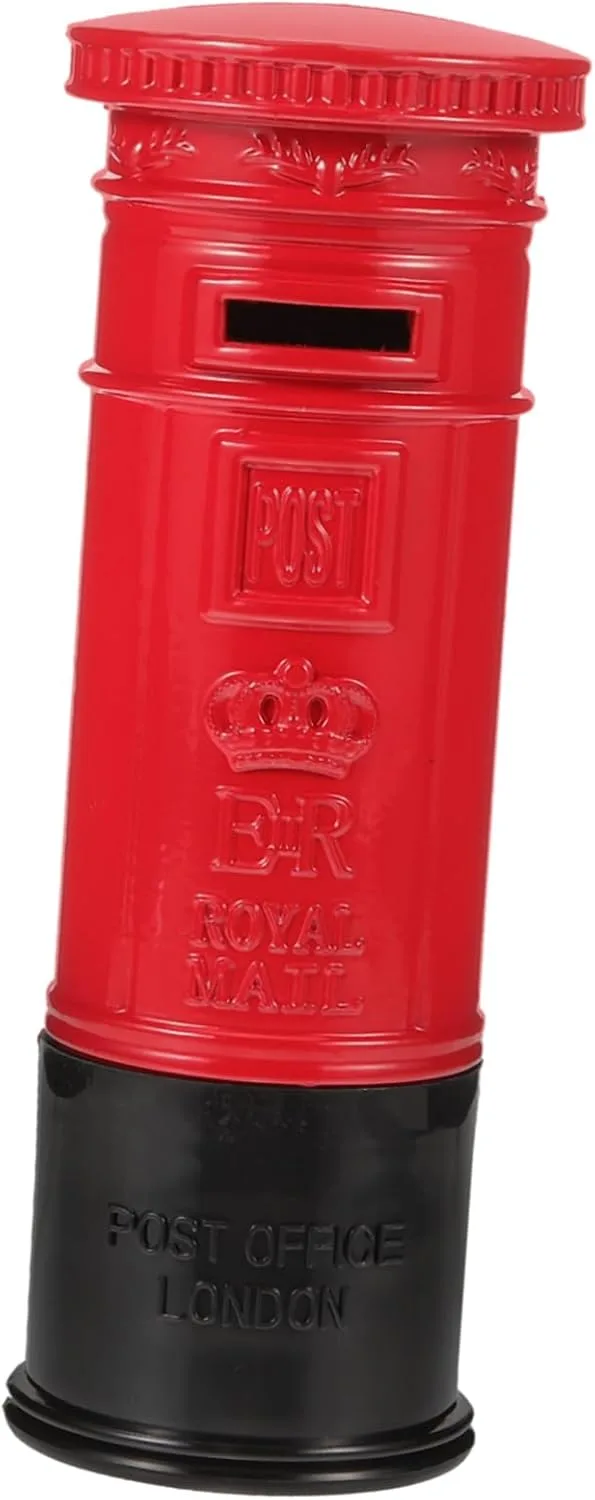 Toyvian Retro Sparschwein in Briefkastenform Metall Spardose Ausgefallene Geldbox Als Tourismus Souvenir Und Wohnaccessoire Hohe Kreative Geschenkidee Für Familie Und Freunde