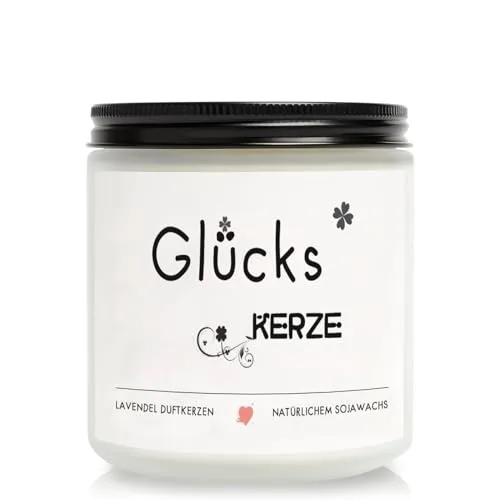 Geschenke für Frauen Geburtstag, Duftkerzen mit Gravur-Glücks Kerze, Geschenke für Beste Freundin Mama zur Geburt Jahrestag Hochzeitstag Weihnachten, Dankeschön Abschied Geschenk für Lehrer Kollegen