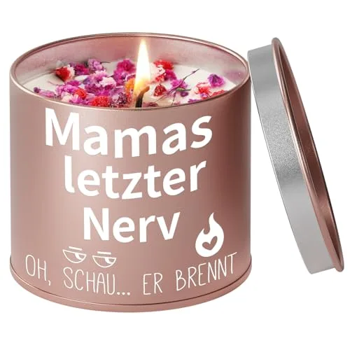 PRSTENLY Geschenke für Mama, 9OZ Stumpenkerzen Muttertagsgeschenke für Beste Mama, Geburtstagsgeschenk für Frauen, Geschenk Mutter Frau zum Ostern Muttertag Geburtstag Weihnachten