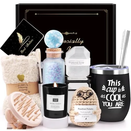 Geschenke für Frauen, Geschenk Freundin Geburtstag, 10PCS Geburtstagsgeschenk Geschenkset Inklusive Isolierter Becher Weihnachtstag Geschenkideen Mama, Schwester, Freundin