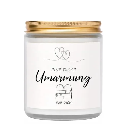 Geschenke für Freundin Umarmung Lavendel Duftkerze Mutmacher Geschenk für Frauen Beste Freundin Geschenke Geburtstag Geschenke für Frauen Mama Schwester Kollegin zum Weihnachten Geburtstag