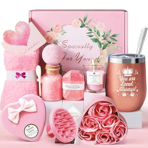 LIVEHITOP Geschenke für Frauen, Geschenk Freundin Geburtstag, Geburtstagsgeschenk für Frauen Mama, Schwester, Beste Freundin Geschenkset 18 40 50 70 Geburtstag