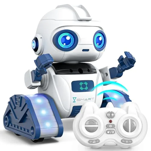 Ophy Roboter Kinder Spielzeug, wiederaufladbar und projizierbar, RC-Roboter mit LED-Augen und Musik, RC-Spielzeug mit Gestensensor für ab 3 4 5 6 7 8 9 10 Jahre Jungen und Mädchen