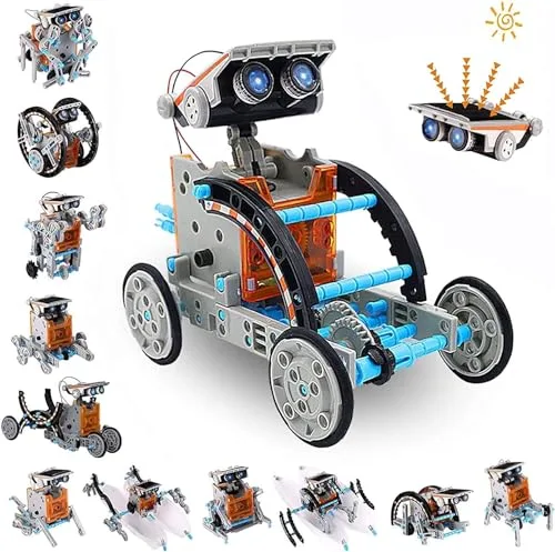 ACELIFE STEM Solar Roboter Kit, 12-in-1 DIY Bauspielzeug Angetrieben durch Solarenergie, Konstruktionsset für Kinder Spielzeug im Alter von 8-12+ Jahren, Jungen und Mädchen, Geschenk für Geburtstag