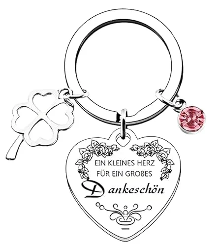 Dankeschön Geschenke Schlüsselanhänger Herz Danke Geschenk für Frauen,Lehrer Geschenk Erzieherin Weihnachten,Schlüsselanhänger Danke Geschenke Kollegen,Danke für Alles Geschenke für Mama Papa Oma Opa