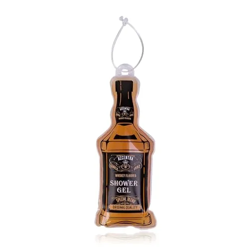 Accentra Maxi-Duschgel WHISKEY FLAVOR in Whiskeyflaschen-Optik inkl. Aufhänger, 200ml Duschgel mit Whiskey Flavor Duft - fantastische Geschenkidee für Vatertag, Geburtstag oder Ostern