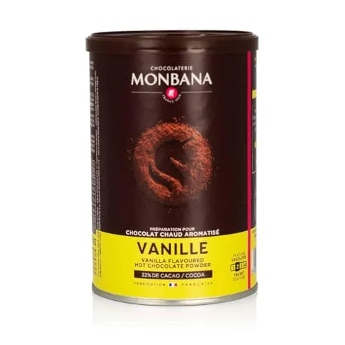 Monbana Schokoladenpulver Vanille 250g Dose (mind. 32% Kakao), 1er Pack (1 x 250 g)