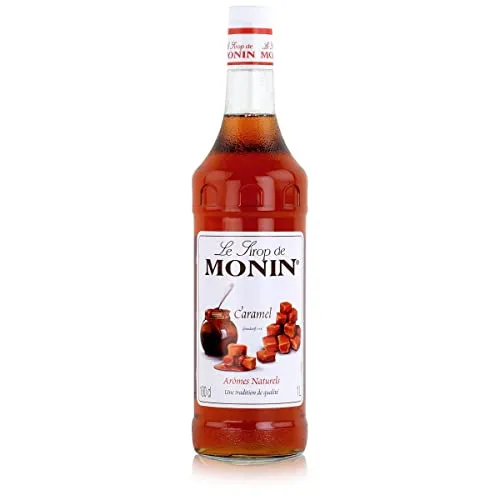 Monin Sirup Karamell (1 x 1,0l) - Für Kaffees - Cocktails und Desserts - Aromatische Vielfalt - Hochwertiger Sirup