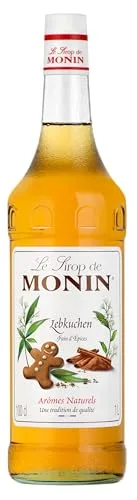 Monin Sirup Lebkuchen (1 x 1,0l) - für weihnachtliche Getränke und Desserts mit natürlichen Zutaten - süßlich - würziger Geschmack