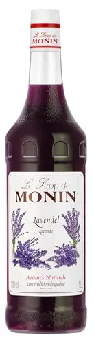 Monin Sirup Lavendel (1 x 1,0l) - für Cocktails, Limonaden und Desserts - Aromatisch, Natürlich und Blumig