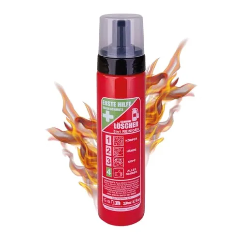 Accentra 3 in 1 Duschgel & Shampoo SCHMUTZLÖSCHER in Flasche in Feuerlöscher-Optik, 260ml "Löschschaum" für Körper, Hände und Haare im Feuerwehr-Design