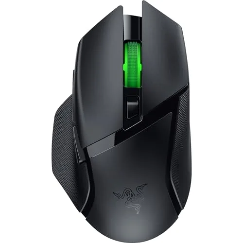 Razer Basilisk V3 X HyperSpeed - Kabellose Gaming-Maus (Ikonische Ergonomische Form mit 9 Anpassbaren Bedienelementen, HyperSpeed Wireless, 5G Advanced 18K Optical Sensor, Chroma RGB) Schwarz