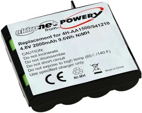 Akku kompatibel mit Compex Typ 4H-AA1500, 941210 4,8V 2000mAh (kein Originall)