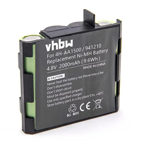 vhbw NiMH Akku 2000mAh (4.8V) kompatibel mit Medizintechnik Ersatz für Muskelstimulator Compex Edge US, Energy, Energy Mi-Ready, Energy, Energy Mi-Ready, Fit