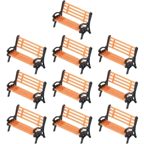 Modelleisenbahn HO für TT, Maßstab 1:87, Bankstuhl, Modell SE für TTee, Street Park, Layout, Basteln für Layout, Sandtisch, Modellbau, Szene, Dekoration, Outdoor-Landschaft für Freizeit, 10 Stück