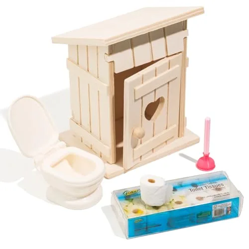 RTUOHUIN Wichtel Toilette Set, 13-teiliges Miniatur Wichtel Zubehör für Wichteltür und Weihnachten inkl. Toilette, Klobürste, Toilettenpapier, Kinderzimmer Deko für Weihnachten
