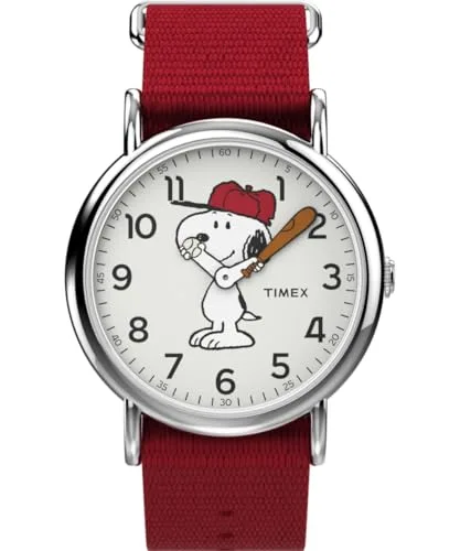 Timex Unisex Analog Quarz Armbanduhr Peanuts Snoopy Weekender
