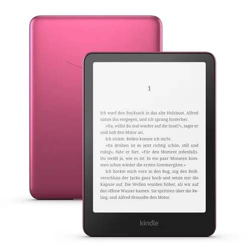 Amazon Kindle Paperwhite Signature Edition (neueste generation) – Unser schnellster Kindle, mit Frontlicht mit automatischer Anpassung und kabellosem Aufladen – 32 GB – rosa metallic