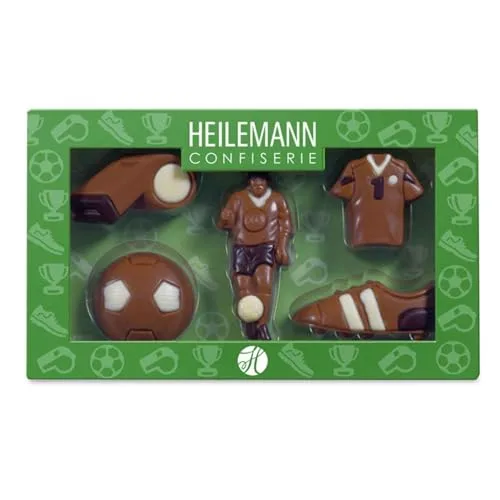 Heilemann Schoko Geschenkverpackung "Fußball" Edelvollmilch 100g