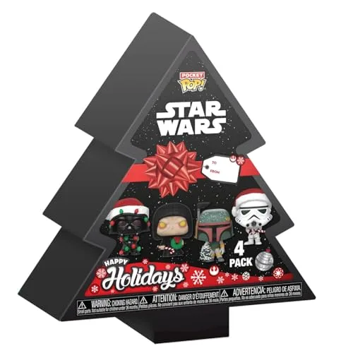 Funko Pocket Pop! Star Wars - Darth Vader - Tree Holiday Box - Keychain - Neuartiger Schlüsselanhänger - Vinyl-Minifigur Zum Sammeln - Strumpffüller - Geschenkidee - Offizielle Handelswaren