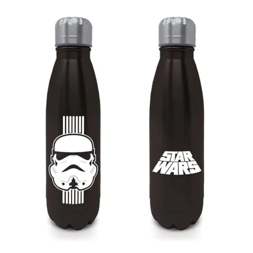 Star Wars Trinkflasche (Stormtrooper Design) Mini Cola Metall Wasserflasche 540ml, Stars Wars Geschenk für Fans - Offizielles Lizenzprodukt