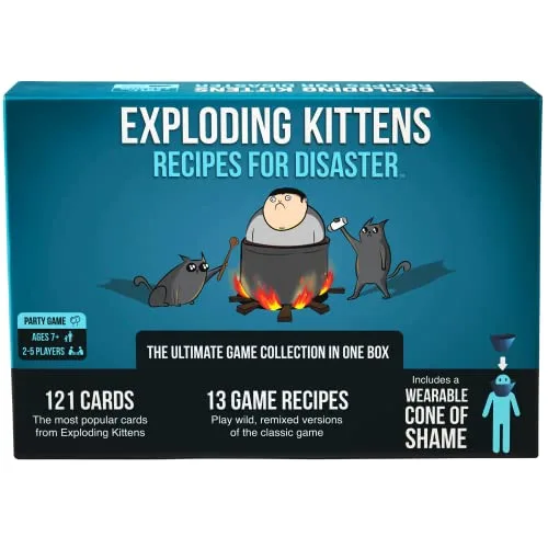 Exploding Kittens Recipes for Disaster - The Ultimate Collection with 13 New Ways to Play, 2-5 Players - Ages 7+, Adults and Kids Card Game, Great for Family Gatherings, Game Night
