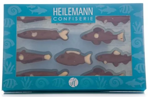 Heilemann Geschenkpackung Fische Edelvollmilch-Schokolade, 100 g