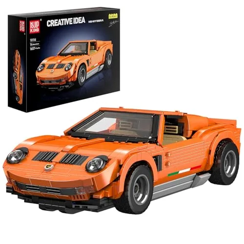 Mould King 10116 Technik Supersportwagens Klemmbausteine Rennwagen Bausteine Auto Modellauto Erwachsene Sammlerauto Bausätze für Fans Erwachsene (1607 Teile)