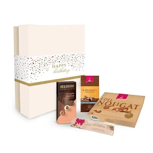 Geschenkbox mit Schokolade, Nougat und Pralinen (Happy Birthday, 355 g)
