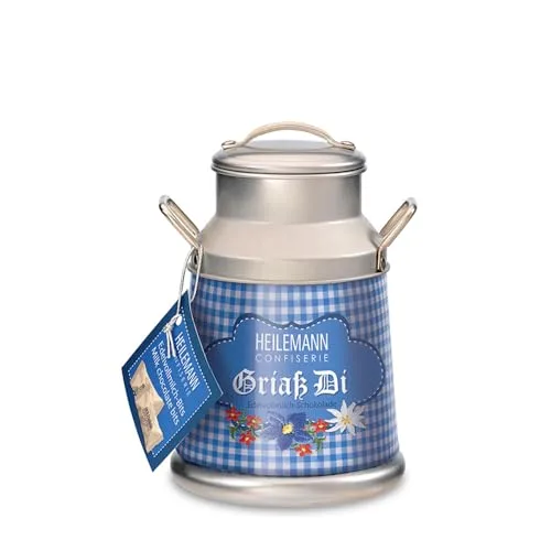 Heilemann Alpenserie Oktoberfest Bayern Milchkanne gefüllt mit Vollmilch-Schokolade
